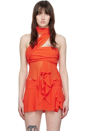 DANIELLE GUIZIO Red Wraparound Tank Top