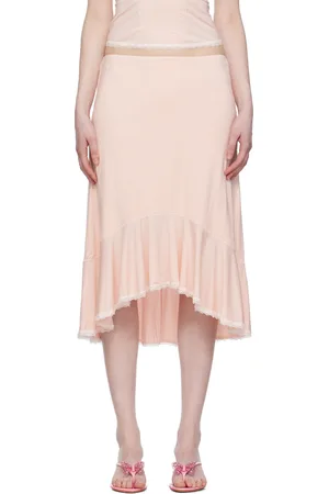 DANIELLE GUIZIO Pink Dainty Midi Skirt