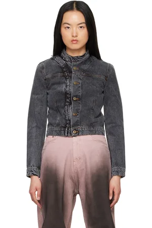 Y / PROJECT Black Hook-Eye Denim Jacket