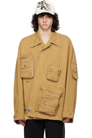 Lanvin Tan Future Edition Asymmetrical Utility Jacket