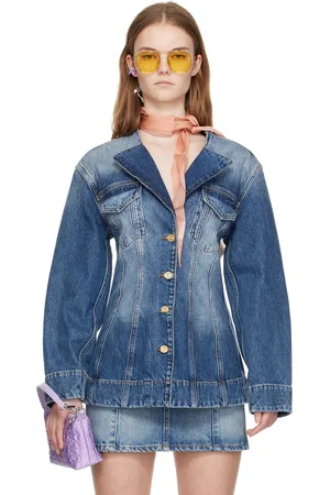 Ganni Blue Sparkle Denim Blazer