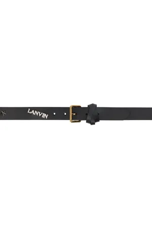 Lanvin Black Future Edition Leather Pin Belt