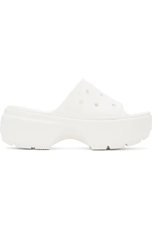 Crocs White Stomp Slides
