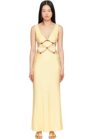 Bec & Bridge Yellow Agathe Diamond Maxi Dress
