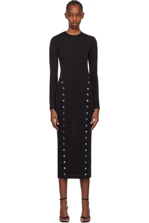 FLEUR DU MAL Black Undo Me Midi Dress