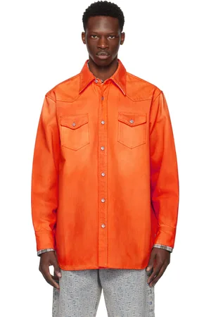 Acne Studios Orange Faded Denim Shirt
