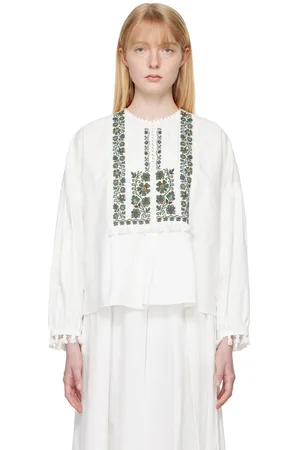 Max Mara White Radica Blouse