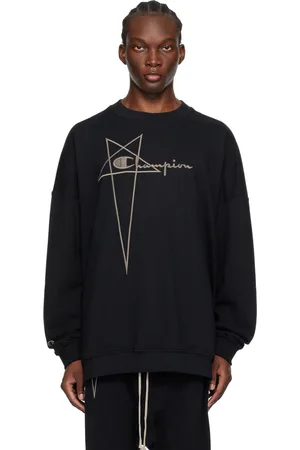 Rick Owens Black Champion Edition Jumbo Sweatshirt