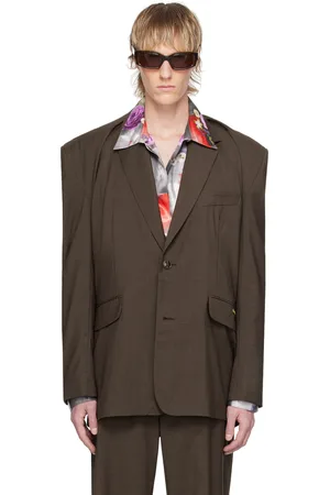 MARTINE ROSE Brown Rider Blazer