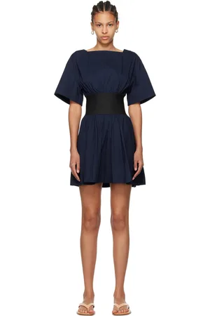 Staud Navy Amy Minidress