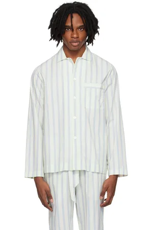 Tekla Off-White Long Sleeve Pyjama Shirt