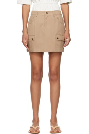 Staud Khaki San Carlos Miniskirt