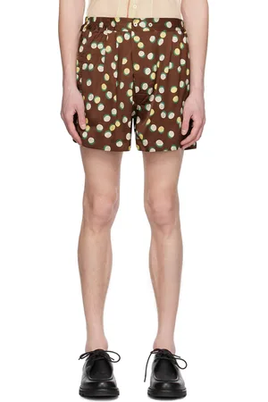 BODE Brown Bubble Dot Shorts