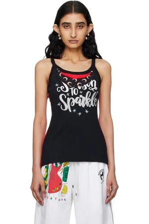 Marine Serre Red Regenerated Graphic Tank Top