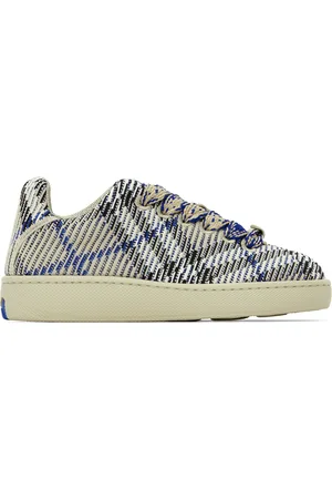 Burberry Beige Check Knit Box Sneakers
