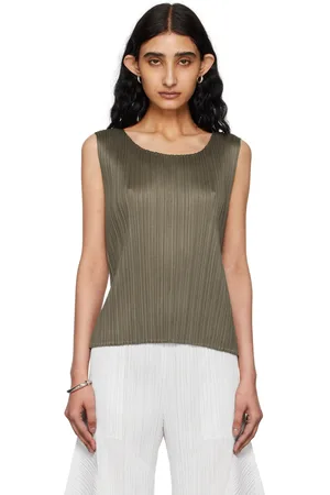 PLEATS PLEASE ISSEY MIYAKE Khaki Monthly Colors March Tank Top