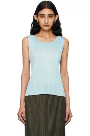 PLEATS PLEASE ISSEY MIYAKE Blue Monthly Colors March Tank Top