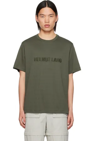 Helmut Lang Gray Embroidered T-Shirt