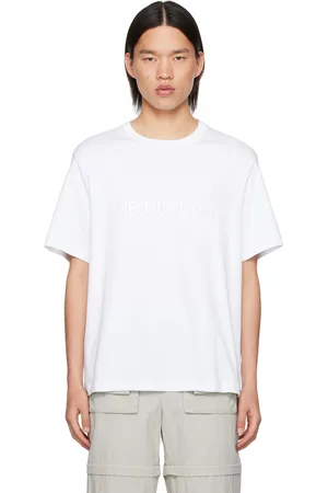 Helmut Lang White Embroidered T-Shirt