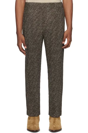 Issey Miyake Brown Diagonals Trousers