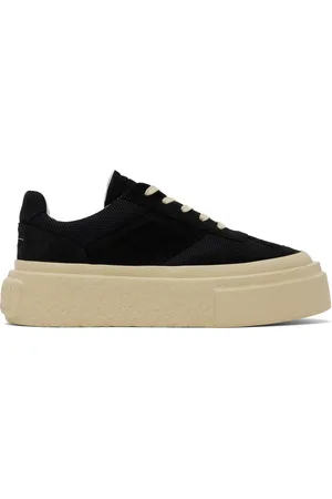 Maison Margiela Black Gambetta Lace-Up Platform Sneakers