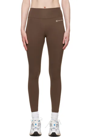 Sporty & Rich Brown Runner Script Leggings