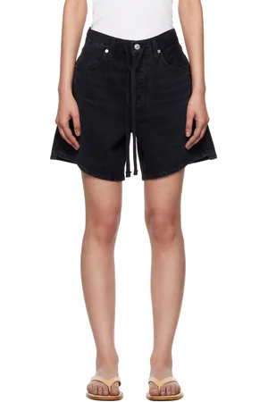 Citizens of Humanity Black Brynn Drawstring Denim Shorts
