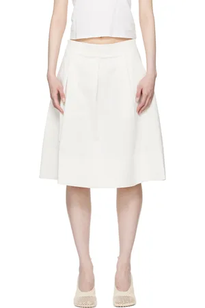 Staud Off-White London Midi Skirt