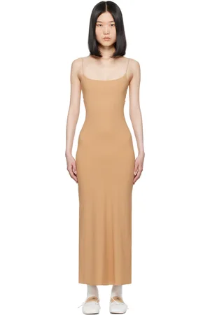 Maison Margiela Beige Scoop Neck Maxi Dress