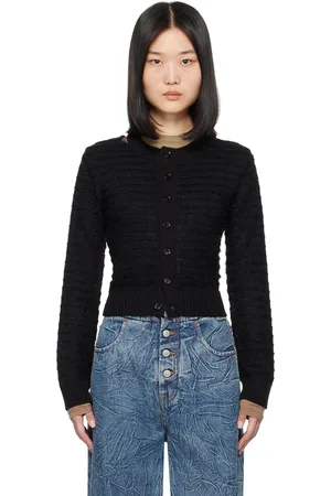 Maison Margiela Black Striped Cardigan