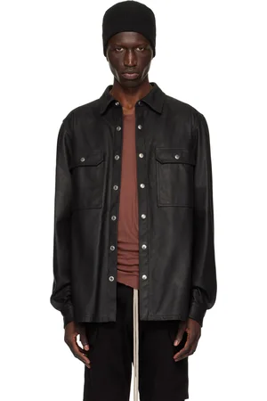 Rick Owens Black Porterville Leather Jacket