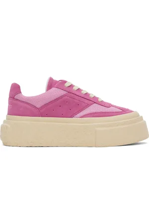 Maison Margiela Pink Gambetta Lace-Up Platform Sneakers