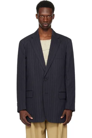 DRIES VAN NOTEN Navy Loose-Fit Blazer