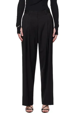 Helmut Lang Black Double Pleated Trousers