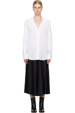 Maison Margiela White & Black Paneled Maxi Dress