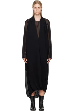 Maison Margiela Black Layered Maxi Dress