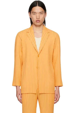 Issey Miyake Orange Box Pleats Ensemble Blazer