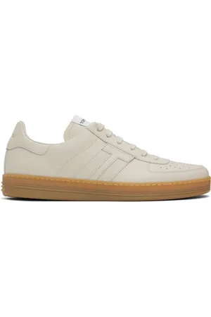 Tom Ford Beige Smoothe Leather Radcliffe Sneakers