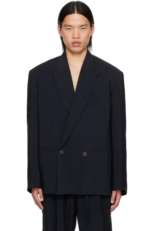 STUDIO NICHOLSON Navy Daburu Blazer