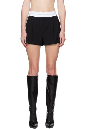 Alexander Wang Black Pleated Shorts
