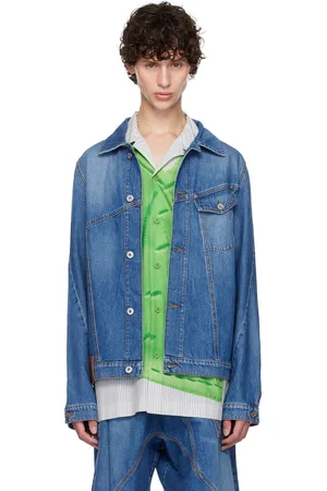 J.W.Anderson Blue Asymmetrical Denim Jacket