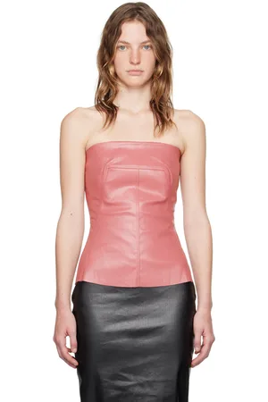 Rick Owens Pink Porterville Bustier Denim Camisole