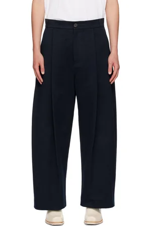 STUDIO NICHOLSON Navy Sorte Trousers