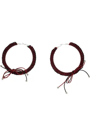 Chopova Lowena Black & Red Nimbus XL Hoops