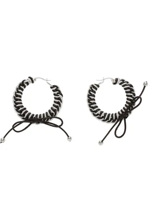 Chopova Lowena Black & White Nimbus Mini Hoops