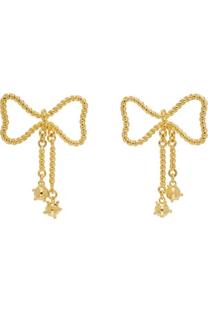 Chopova Lowena Gold Mace Bow Earrings
