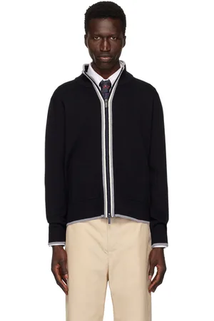 Thom Browne Navy Zip Cardigan
