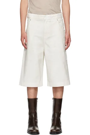 Entire Studios White D Denim Shorts
