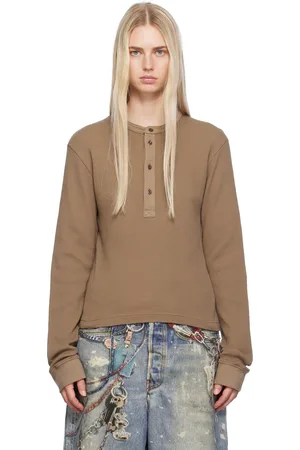Acne Studios Brown Fitted Henley