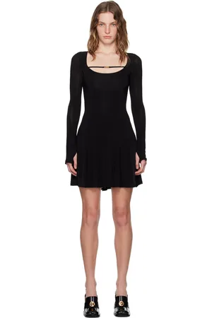 VERSACE Black Flared Minidress